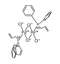 36538-01-9 structure, C30H32Cl4P2Pd2