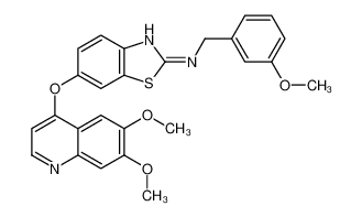 6-[(6,7-Dimethoxy-4-quinolinyl)oxy]-N-(3-methoxybenzyl)-1,3-benzo thiazol-2-amine