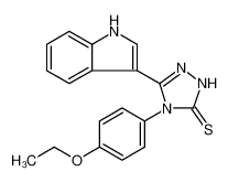 3H-1,2,4-Triazole-3-thione, 4-(4-ethoxyphenyl)-2,4-dihydro-5-(1H-indol-3-yl)- 885458-58-2