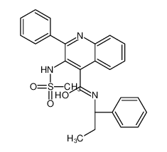 3-(methanesulfonamido)-2-phenyl-N-[(1S)-1-phenylpropyl]quinoline-4-carboxamide 941690-55-7