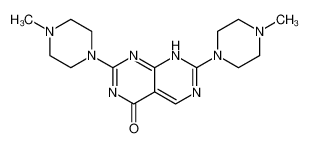 2,7-bis(4-methylpiperazin-1-yl)pyrimido[4,5-d]pyrimidin-4(8H)-one 5726-71-6