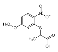 2-(6-methoxy-3-nitropyridin-2-yl)sulfanylpropanoic acid 175205-01-3