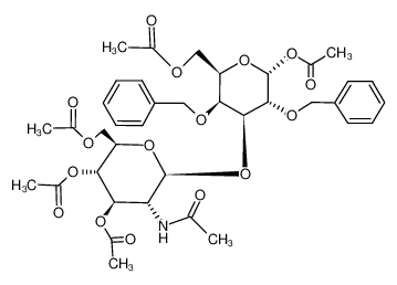 79705-56-9 3-O-(2-Acetamido-3,4,6-tri-O-acetyl-2-desoxy-β-D-glucopyranosyl)-1,6-di-O-acetyl-2,4-di-O-benzyl-α-D-galactopyranose