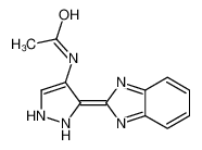 N-[3-(benzimidazol-2-ylidene)-1,2-dihydropyrazol-4-yl]acetamide 825615-93-8