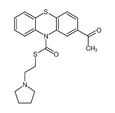 2-acetyl-phenothiazine-10-carbothioic acid S-(2-pyrrolidin-1-yl-ethyl) ester