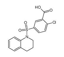 2-chloro-5-(3,4-dihydro-2H-quinoline-1-sulfonyl)-benzoic acid 380431-72-1