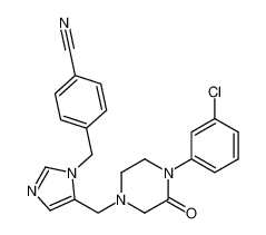 1-(3-chlorophenyl)-4-[1-(4-cyanobenzyl)-5-imidazolyl methyl]-2-piperazinone 183499-57-2