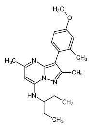 N-(1-乙基丙基)-3-(4-甲氧基-2-甲基苯基)-2,5-二甲基吡唑并[1,5-a]嘧啶-7-胺