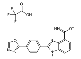 2-[4-(1,3,4-oxadiazol-2-yl)phenyl]-1H-benzimidazole-4-carboxamide,2,2,2-trifluoroacetate 1196059-50-3