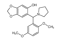 6-[(2,5-dimethoxyphenyl)-pyrrolidin-1-ylmethyl]-1,3-benzodioxol-5-ol