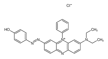 4-[[8-(diethylamino)-10-phenylphenazin-10-ium-2-yl]hydrazinylidene]cyclohexa-2,5-dien-1-one,chloride 4443-99-6