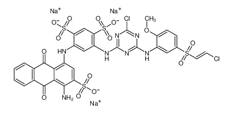 100849-10-3 structure, C32H20Cl2N7Na3O14S4