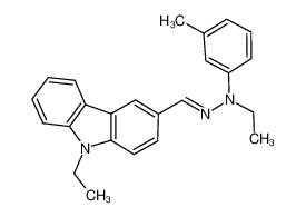 N-ethyl-N-[(9-ethylcarbazol-3-yl)methylideneamino]-3-methylaniline 81380-24-7