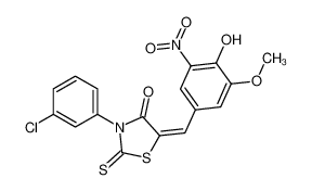 (5Z)-3-(3-Chlorophenyl)-5-(4-hydroxy-3-methoxy-5-nitrobenzylidene )-2-thioxo-1,3-thiazolidin-4-one