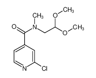 2-chloro-N-(2,2-dimethoxyethyl)-N-methylpyridine-4-carboxamide 864685-16-5