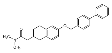 (+)-N,N-dimethyl-(6-(4-biphenylyl)methoxy-2-tetralin)acetamide 212572-59-3