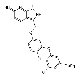 3-{5-[(6-Amino-1H-pyrazolo[3,4-b]pyridin-3-yl)methoxy]-2-chloroph enoxy}-5-chlorobenzonitrile