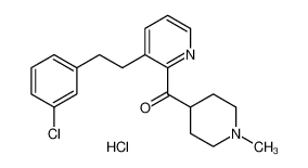 (1-Methyl-4-piperidinyl)[3-[2-(3-chlorophenyl)ethyl]pyridinyl]methanone hydrochloride 119770-60-4