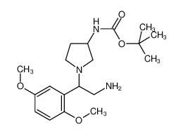 tert-butyl N-[1-[2-amino-1-(2,5-dimethoxyphenyl)ethyl]pyrrolidin-3-yl]carbamate 886364-61-0