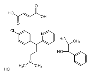 (1S,2R)-2-amino-1-phenylpropan-1-ol,(E)-but-2-enedioic acid,3-(4-chlorophenyl)-N,N-dimethyl-3-pyridin-2-ylpropan-1-amine,hydrochloride 80123-74-6