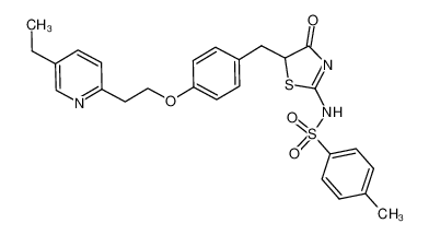 1034515-24-6 N-(5-{4-[2-(5-ethyl-pyridin-2-yl)ethoxy]benzyl}-4-oxo-4,5-dihydrothiazol-2-yl)-4-methylbenzenesulfonamide