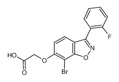 2-[[7-bromo-3-(2-fluorophenyl)-1,2-benzoxazol-6-yl]oxy]acetic acid 72481-99-3