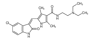 5-[(5-chloro-2-oxo-1H-indol-3-ylidene)methyl]-N-[2-(diethylamino)ethyl]-2,4-dimethyl-1H-pyrrole-3-carboxamide