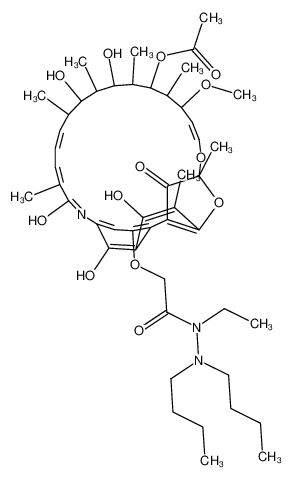 Rifamycin B dibutylethylhydrazide 38123-28-3