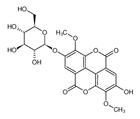 2-hydroxy-3,8-dimethoxy-7-(((2S,3R,4S,5S,6R)-3,4,5-trihydroxy-6-(hydroxymethyl)tetrahydro-2H-pyran-2-yl)oxy)chromeno[5,4,3-cde]chromene-5,10-dione 51803-68-0