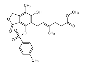 Methyl (4E)-6-(6-hydroxy-7-methyl-4-{[(4-methylphenyl)sulfonyl]ox y}-3-oxo-1,3-dihydro-2-benzofuran-5-yl)-4-methyl-4-hexenoate 171808-04-1