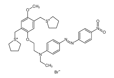 Thiophenium, 1,1'-[[2-[2-[ethyl[4-[2-(4-nitrophenyl)diazenyl]phenyl]amino]ethoxy]-5-methoxy-1,4-phenylene]bis(methylene)]bis[tetrahydro-, dibromide