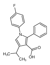 1-(4-fluorophenyl)-2-phenyl-4-propan-2-ylpyrrole-3-carboxylic acid 1188264-93-8