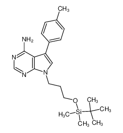 7-(3-(tert-butyldimethylsilyloxy)propyl)-5-p-tolyl-7H-pyrrolo[2,3-d]pyrimidin-4-amine 821794-84-7