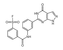 3-[[3-(4-oxo-1,2-dihydropyrazolo[3,4-d]pyrimidin-6-yl)phenyl]carbamoyl]benzenesulfonyl fluoride 17810-55-8