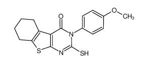 3-(4-methoxyphenyl)-2-sulfanylidene-5,6,7,8-tetrahydro-1H-[1]benzothiolo[2,3-d]pyrimidin-4-one 65234-02-8