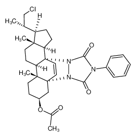 87080-69-1 22-Chlor-5α,8α-(4-phenyl-1,2-urazolo)-23,24-dinorchol-6-en-3β-yl-ethanoat