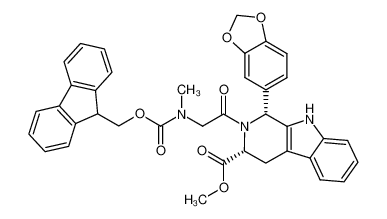 749864-18-4 spectrum, (1R,3R)-1-Benzo[1,3]dioxol-5-yl-2-{2-[(9H-fluoren-9-ylmethoxycarbonyl)-methyl-amino]-acetyl}-2,3,4,9-tetrahydro-1H-β-carboline-3-carboxylic acid methyl ester