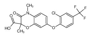 7-(2-chloro-4-trifluoromethylphenoxy)-2,4-dimethyl-3,4-dihydro-3-oxo-2H-1,4-benzoxazine-2-carboxylic acid 141952-53-6