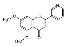 5,7-dimethoxy-2-pyridin-3-ylchromen-4-one 6344-92-9