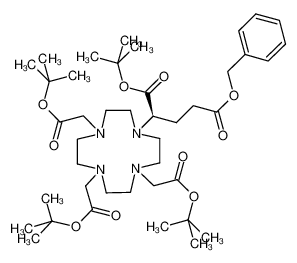 2-(R)-2-(4,7,10-tris-tert-butoxycarbonylmethyl-1,4,7,10-tetraazacyclododec-1-yl)-pentanedioic acid, 1-tert-butyl-5-benzyl ester