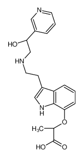 (2S)-2-{[3-(2-{[(2R)-2-Hydroxy-2-(3-pyridinyl)ethyl]amino}ethyl)- 1H-indol-7-yl]oxy}propanoic acid 639082-38-5