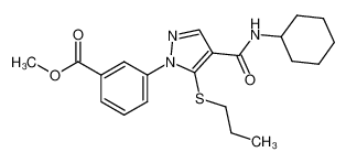 methyl 3-[4-(cyclohexylcarbamoyl)-5-propylsulfanyl-pyrazol-1-yl]benzoate 1048668-50-3