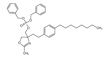 dibenzyl {2-Methyl-4-[2-(4-octylphenyl)ethyl]-4,5-dihydro-1,3-oxazol-4-yl}methyl phosphate 1065472-74-3