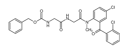 4-chloro-2-(o-chlorobenzoyl)-N-methyl-Nα-[(benzyloxycarbonyl)glycyl]glycinanilide 59179-98-5