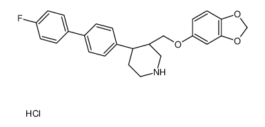 (3R,4S)-3-[(1,3-Benzodioxol-5-yloxy)methyl]-4-(4'-fluoro-4-biphen ylyl)piperidine hydrochloride (1:1) 1217655-87-2