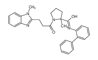 N-2-Biphenylyl-2-methyl-1-[3-(1-methyl-1H-benzimidazol-2-yl)propa noyl]-L-prolinamide 1001617-78-2