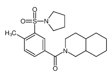 [4-Methyl-3-(1-pyrrolidinylsulfonyl)phenyl](octahydro-2(1H)-isoqu inolinyl)methanone 1021298-13-4