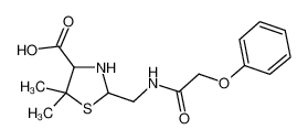 5,5-dimethyl-2-[[(2-phenoxyacetyl)amino]methyl]-1,3-thiazolidine-4-carboxylic acid 4847-29-4