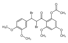 95697-80-6 2-(2,3-dibromo-3-(3,4-dimethoxyphenyl)propanoyl)-3,5-dimethoxyphenyl acetate