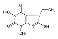 7-乙基-8-疏基-1,3-二甲基-3,7-二氢-嘌呤-2,6-二酮